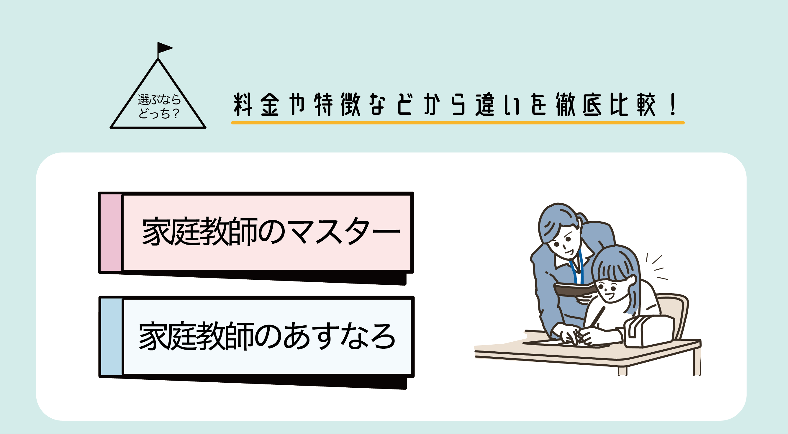 家庭教師のマスターと家庭教師のあすなろの違い