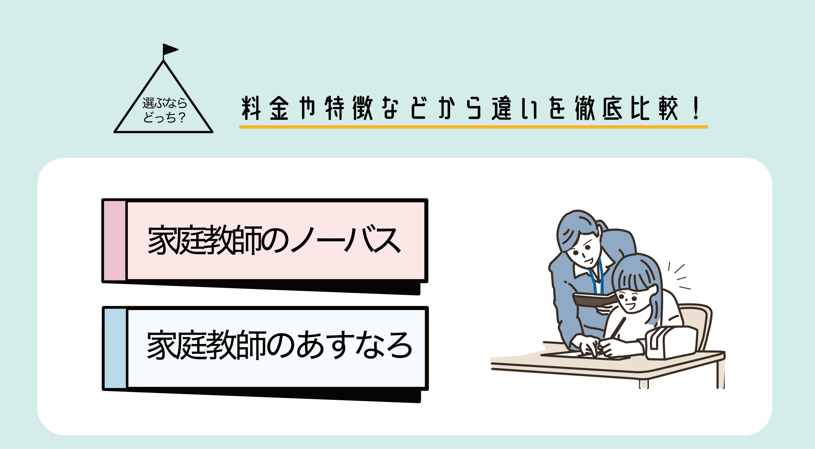 家庭教師のノーバスと家庭教師のあすなろの違い