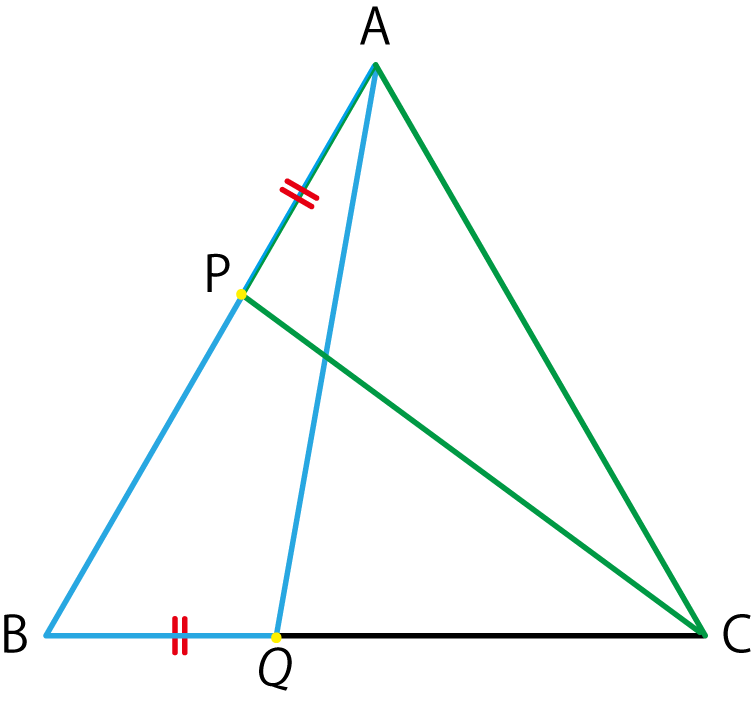 正三角形の△ABCのイラスト２